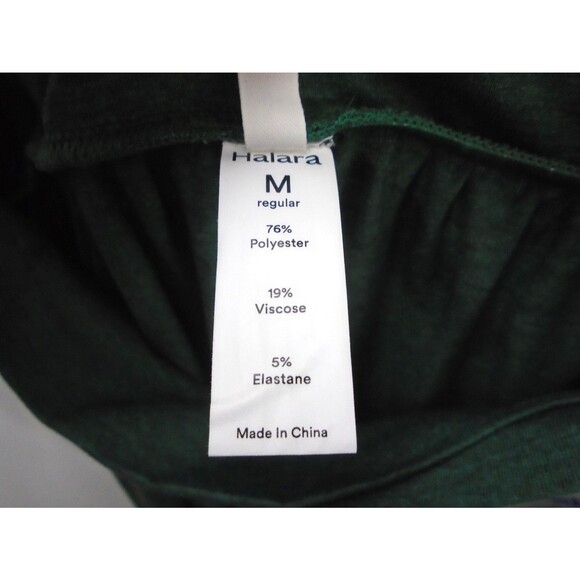 Halara Womens High Waisted Crossover Jogger Pant Size M Green Wide Leg Tie Ankle - Picture 9 of 9